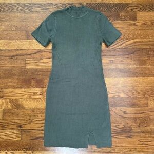 Abercrombie & Fitch - Olive Green Ribbed Bodycon Dress